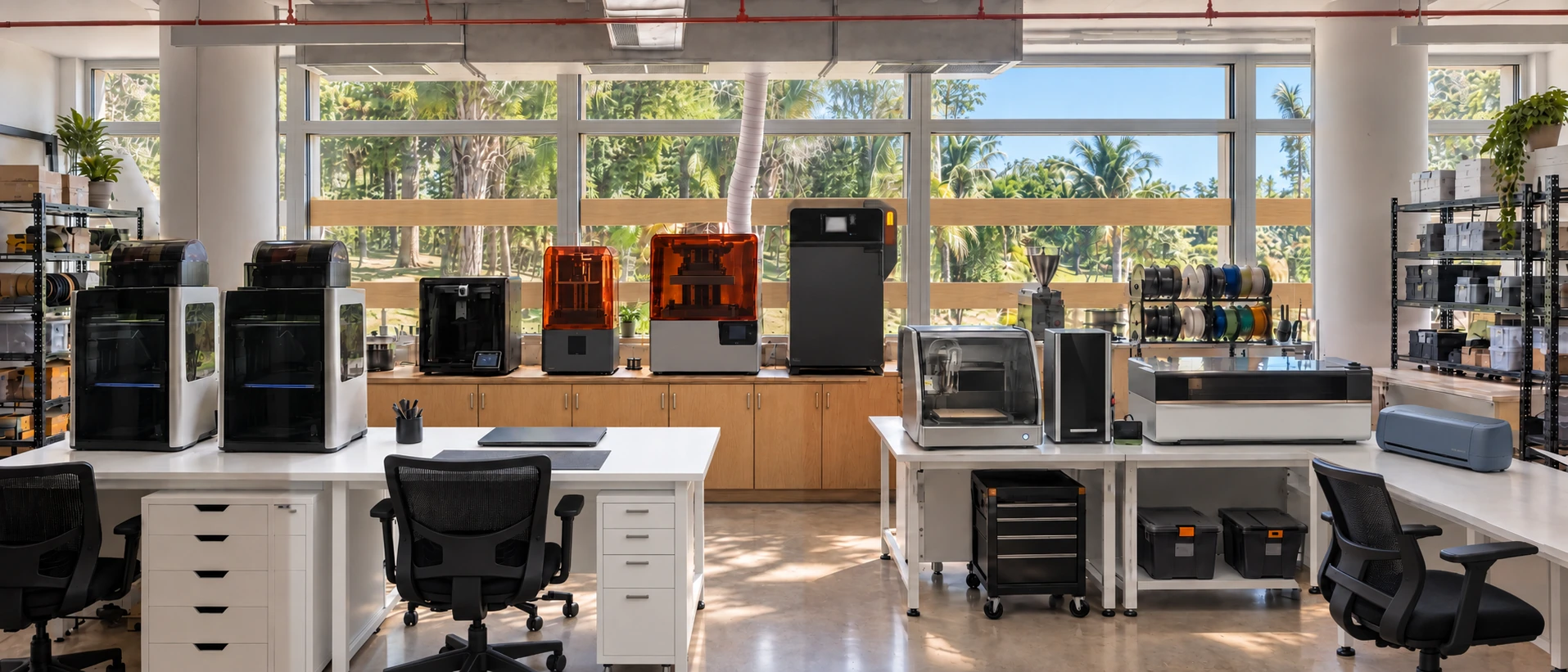 Visualization of the Blazar micro-factory equipment layout in Roatán